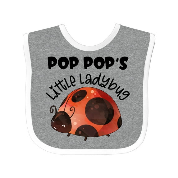 Inktastic Pop Pop's Little Ladybug Boys or Girls Baby Bib