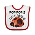 thumbnail image 1 of Inktastic Pop Pop's Little Ladybug Boys or Girls Baby Bib, 1 of 4