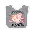 thumbnail image 1 of Inktastic Pop Pop's Little Sweetie with Pink Heart Cookie Boys or Girls Baby Bib, 1 of 4