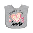 thumbnail image 1 of Inktastic Pop Pop's Little Sweetie with Pink Heart Cookie Boys or Girls Baby Bib, 1 of 4