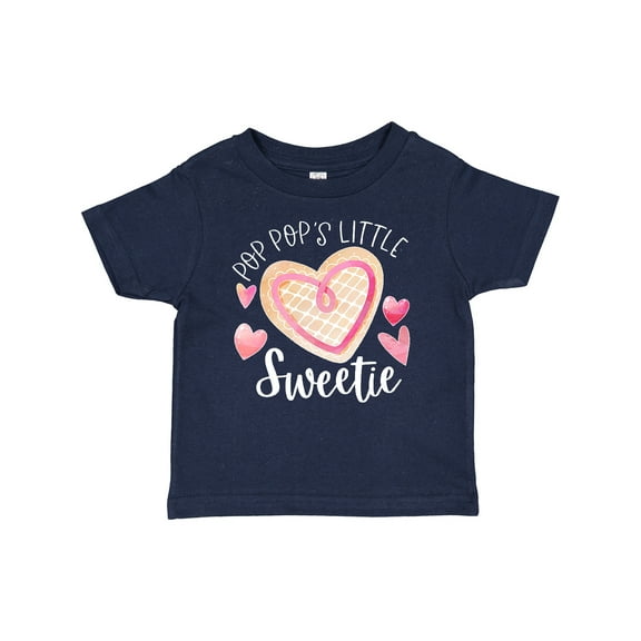Inktastic Pop Pop's Little Sweetie with Pink Heart Cookie Boys or Girls Baby T-Shirt