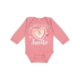thumbnail image 1 of Inktastic Pop Pop's Little Sweetie with Pink Heart Cookie Boys or Girls Long Sleeve Baby Bodysuit, 1 of 5