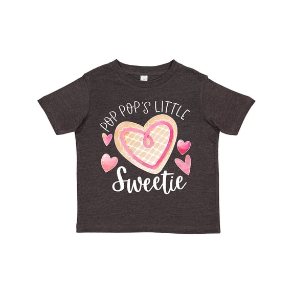 Inktastic Pop Pop's Little Sweetie with Pink Heart Cookie Boys or Girls Toddler T-Shirt