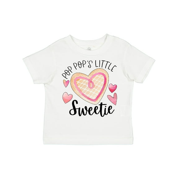Inktastic Pop Pop's Little Sweetie with Pink Heart Cookie Boys or Girls Toddler T-Shirt