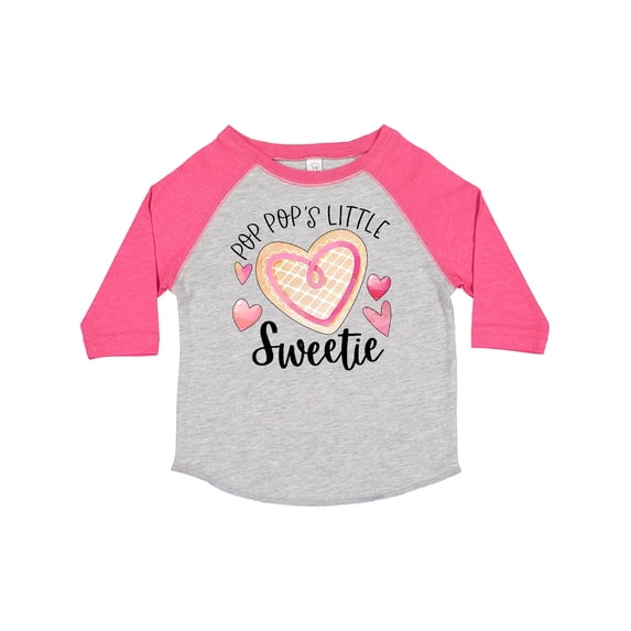 Inktastic Pop Pop's Little Sweetie with Pink Heart Cookie Boys or Girls Toddler T-Shirt