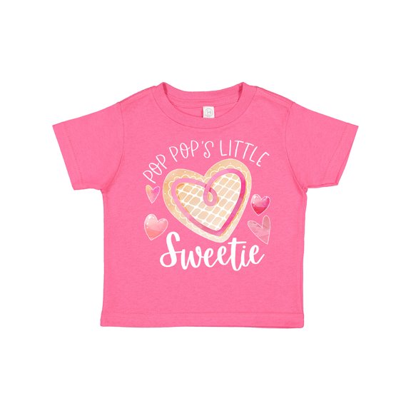 Inktastic Pop Pop's Little Sweetie with Pink Heart Cookie Boys or Girls Toddler T-Shirt