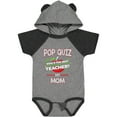 thumbnail image 1 of Inktastic Pop Quiz Mom Best Teacher Boys or Girls Baby Bodysuit, 1 of 5
