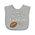 thumbnail image 1 of Inktastic PopPop Football Watching Grandson Gift Boys or Girls Baby Bib, 1 of 4