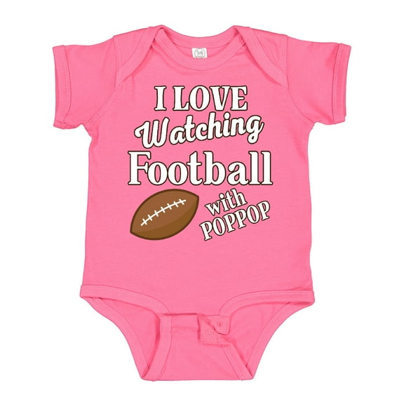 Inktastic Poppop Football Watching Grandson Boys or Girls Baby Bodysuit
