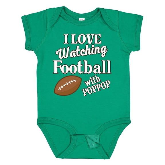 Inktastic Poppop Football Watching Grandson Boys or Girls Baby Bodysuit