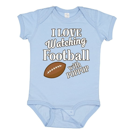 Inktastic Poppop Football Watching Grandson Boys or Girls Baby Bodysuit