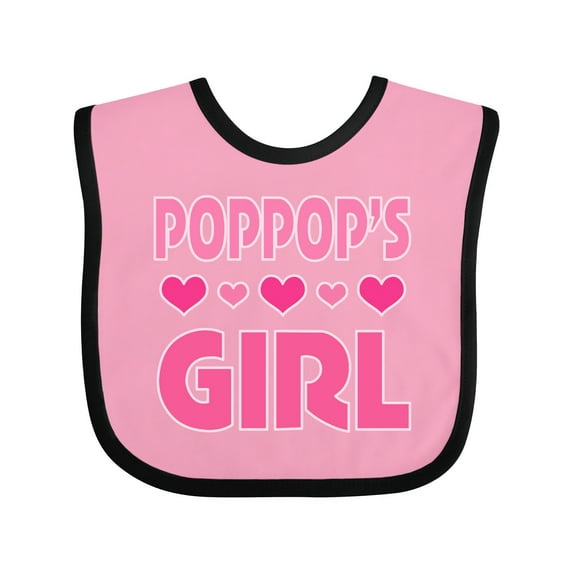 Inktastic Poppop Girl Granddaughter Girls Baby Bib