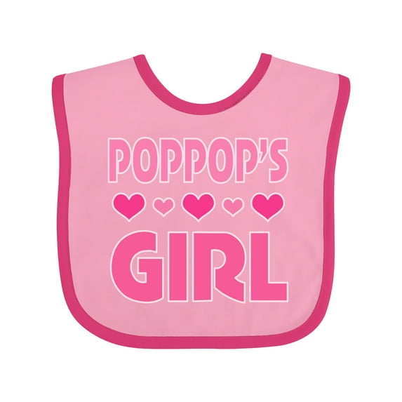 Inktastic Poppop Girl Granddaughter Girls Baby Bib