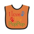 thumbnail image 1 of Inktastic Poppop Grandkids Handprints Boys or Girls Baby Bib, 1 of 4