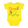 thumbnail image 1 of Inktastic Poppop Grandkids Handprints Boys or Girls Baby Bodysuit, 1 of 5