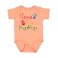 thumbnail image 1 of Inktastic Poppop Grandkids Handprints Boys or Girls Baby Bodysuit, 1 of 5