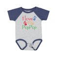 thumbnail image 1 of Inktastic Poppop Grandkids Handprints Boys or Girls Baby Bodysuit, 1 of 5