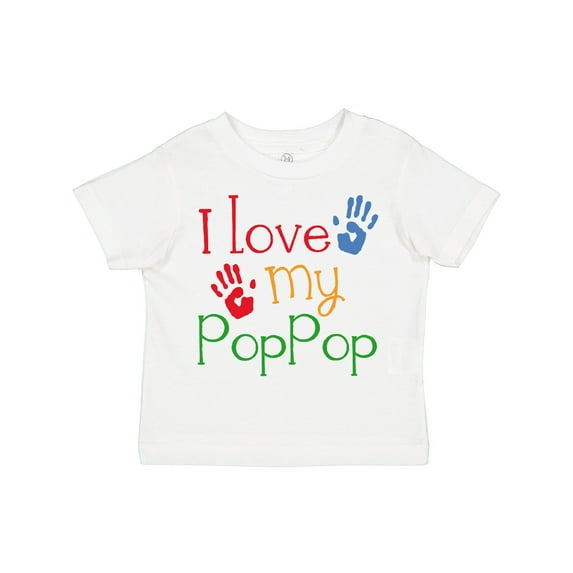 Inktastic PopPop Grandkids Handprints Boys or Girls Toddler T-Shirt