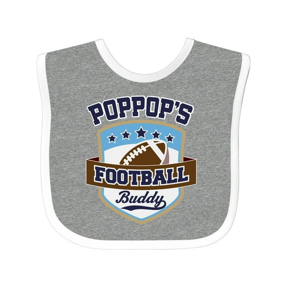 Inktastic PopPop Grandpa Football Buddy Boys or Girls Baby Bib