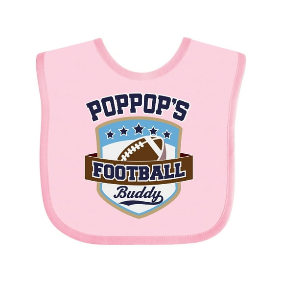 Inktastic PopPop Grandpa Football Buddy Boys or Girls Baby Bib