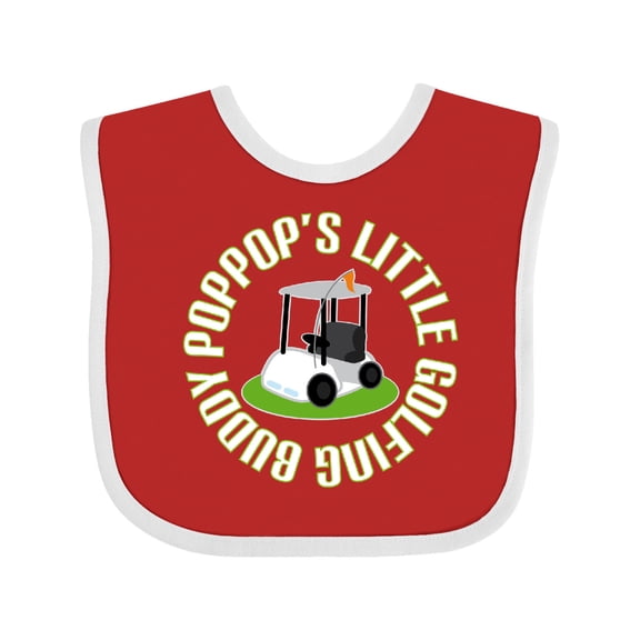 Inktastic Poppop Little Golf Buddy Boys Baby Bib