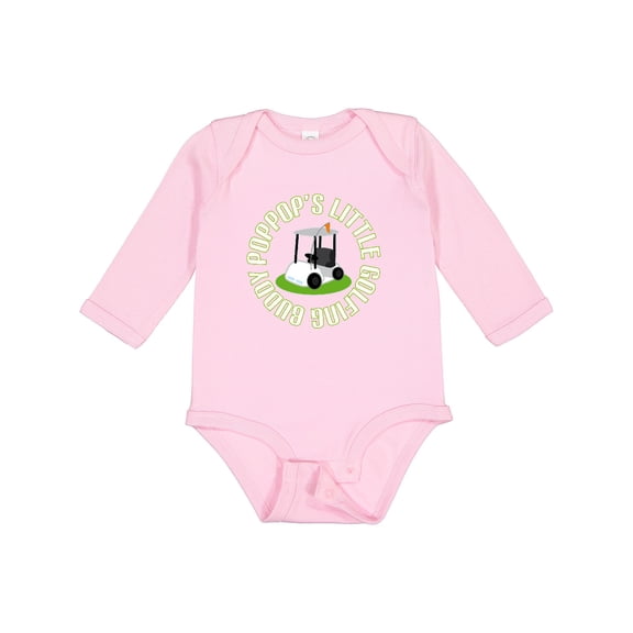 Inktastic PopPop Little Golf Buddy Boys Long Sleeve Baby Bodysuit