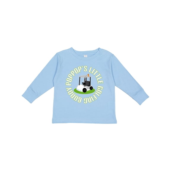 Inktastic PopPop Little Golf Buddy Boys Long Sleeve Toddler T-Shirt
