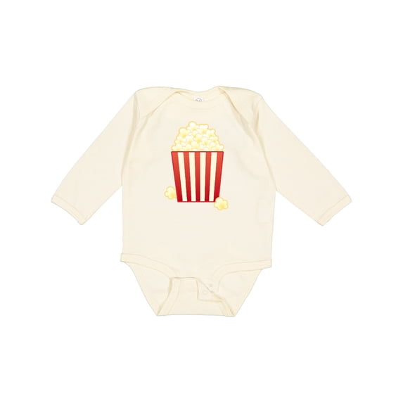 Inktastic Popcorn Movie Treat Boys or Girls Long Sleeve Baby Bodysuit