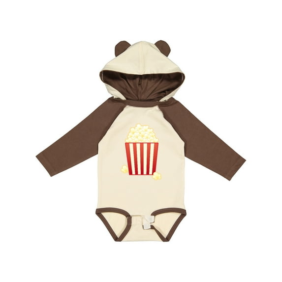 Inktastic Popcorn Movie Treat Boys or Girls Long Sleeve Baby Bodysuit