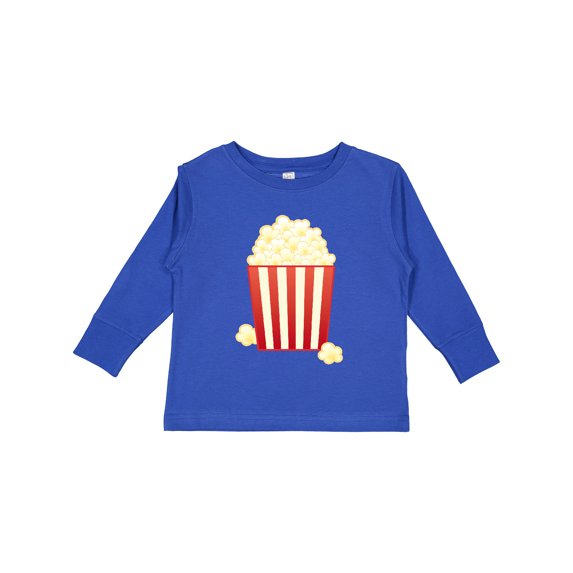 Inktastic Popcorn Movie Treat Boys or Girls Long Sleeve Toddler T-Shirt