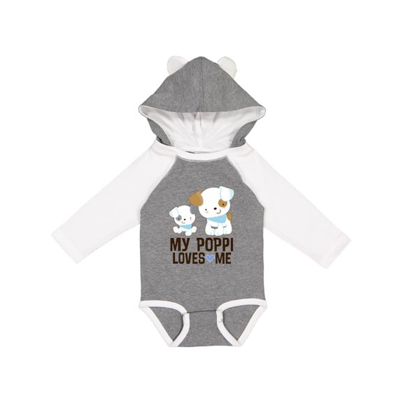Inktastic Poppi Loves Me Boys Grandson Boys Long Sleeve Baby Bodysuit