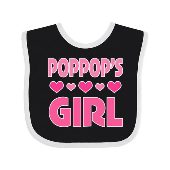 Inktastic Poppop Girl Granddaughter Girls Baby Bib