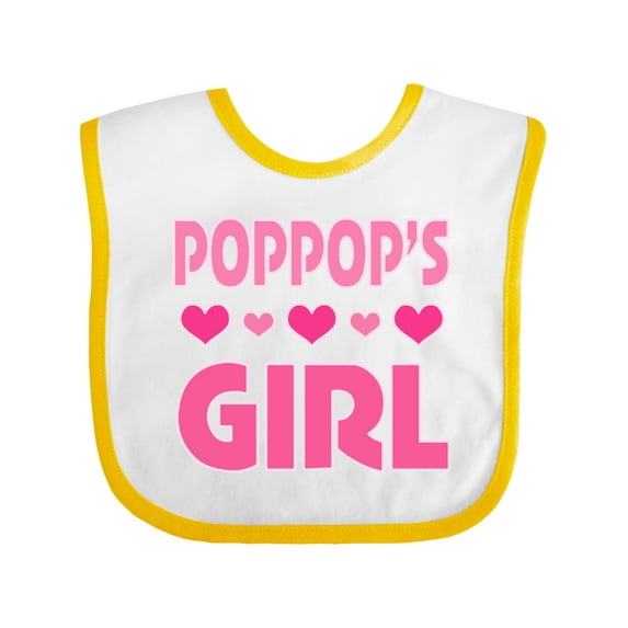Inktastic Poppop Girl Granddaughter Girls Baby Bib