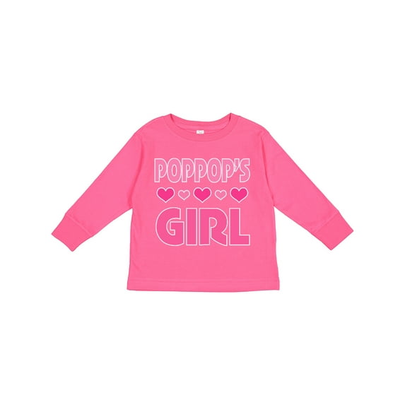 Inktastic Poppop Girl Granddaughter Girls Long Sleeve Toddler T-Shirt