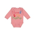 thumbnail image 1 of Inktastic Poppop Grandkids Handprints Boys or Girls Long Sleeve Baby Bodysuit, 1 of 5