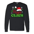 thumbnail image 1 of Inktastic Poppy Claus with Christmas Santa Hat and Snowflakes Long Sleeve T-Shirt, 1 of 5