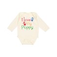 thumbnail image 1 of Inktastic Poppy Grandkids Handprints Boys or Girls Long Sleeve Baby Bodysuit, 1 of 5