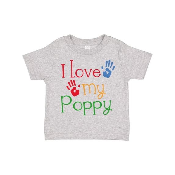 Inktastic Poppy Grandkids Handprints Boys or Girls Toddler T-Shirt