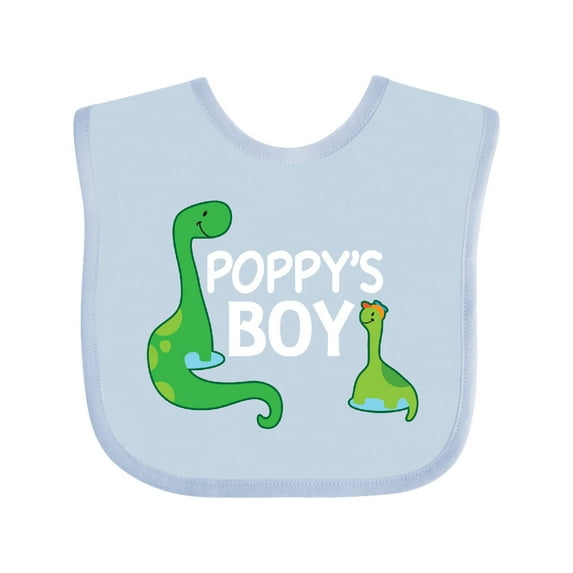 Inktastic Poppy's Boy Grandson Boys Baby Bib