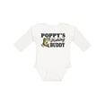 thumbnail image 1 of Inktastic Poppy's Fishing Buddy Boys Long Sleeve Baby Bodysuit, 1 of 5
