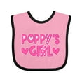 thumbnail image 1 of Inktastic Poppy's Girl Pink with Hearts Girls Baby Bib, 1 of 4