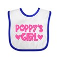 thumbnail image 1 of Inktastic Poppy's Girl Pink with Hearts Girls Baby Bib, 1 of 4