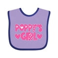 thumbnail image 1 of Inktastic Poppy's Girl Pink with Hearts Girls Baby Bib, 1 of 4