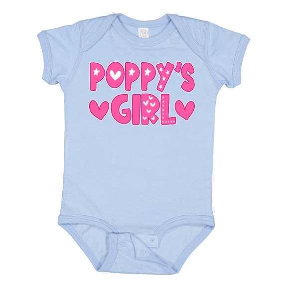 Inktastic Poppy's Girl Pink with Hearts Girls Baby Bodysuit