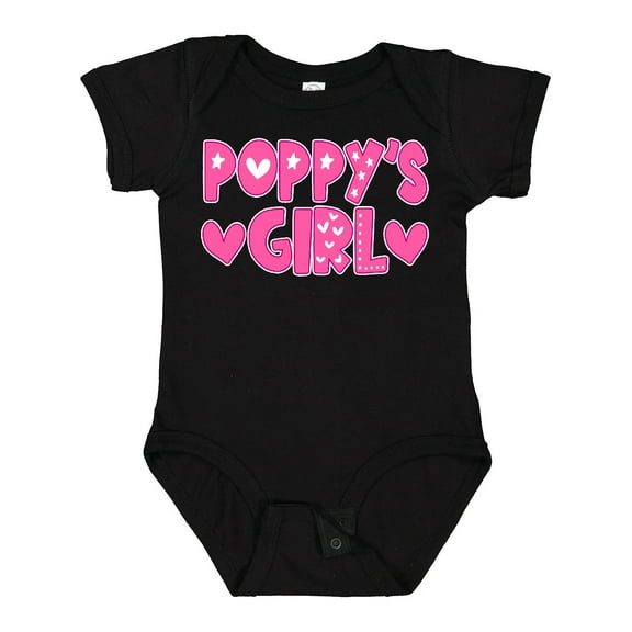 Inktastic Poppy's Girl Pink with Hearts Girls Baby Bodysuit