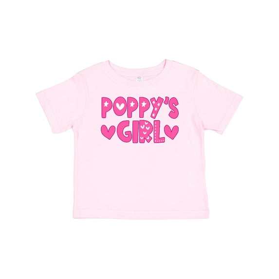 Inktastic Poppy's Girl Pink with Hearts Girls Baby T-Shirt