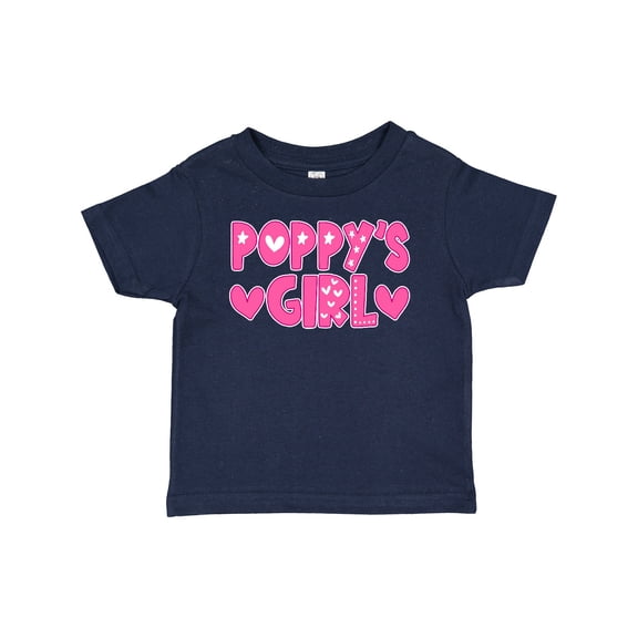 Inktastic Poppy's Girl Pink with Hearts Girls Baby T-Shirt