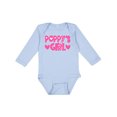thumbnail image 1 of Inktastic Poppy's Girl Pink with Hearts Girls Long Sleeve Baby Bodysuit, 1 of 5