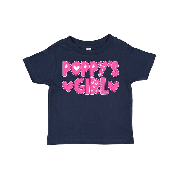 Inktastic Poppy's Girl Pink with Hearts Girls Toddler T-Shirt