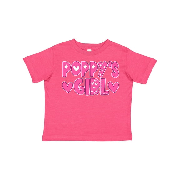 Inktastic Poppy's Girl Pink with Hearts Girls Toddler T-Shirt